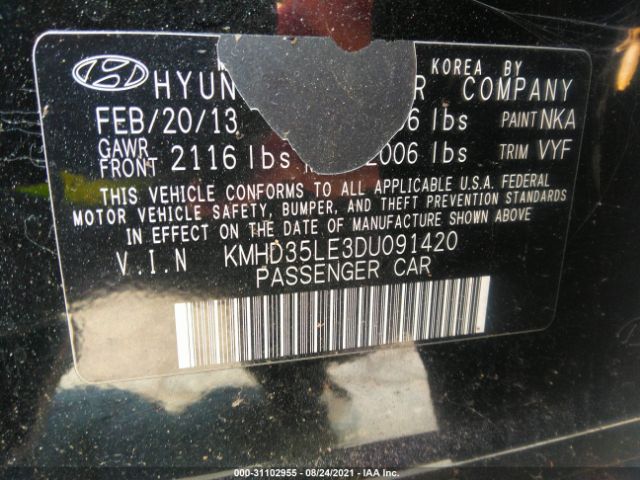 Photo 8 VIN: KMHD35LE3DU091420 - HYUNDAI ELANTRA GT 