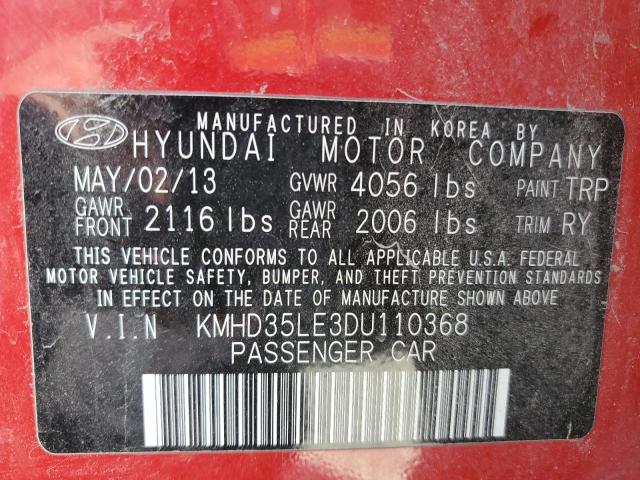 Photo 11 VIN: KMHD35LE3DU110368 - HYUNDAI ELANTRA 