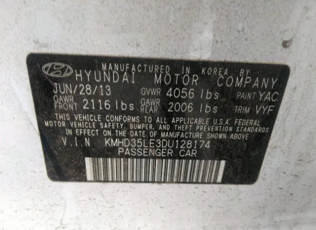 Photo 8 VIN: KMHD35LE3DU128174 - HYUNDAI ELANTRA GT 