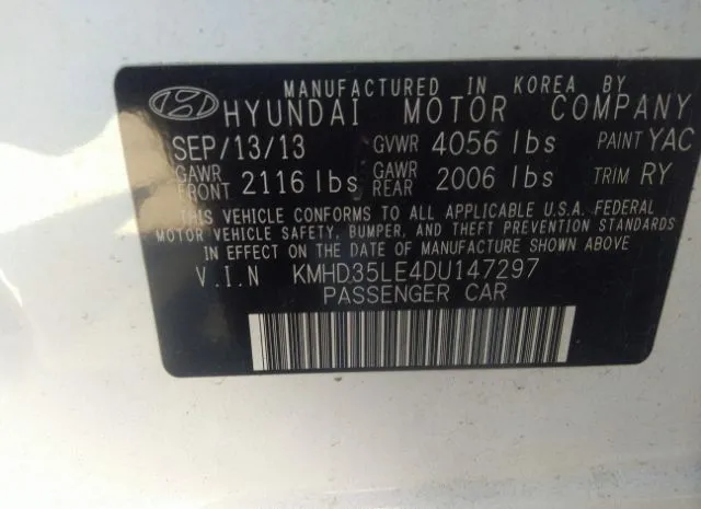 Photo 8 VIN: KMHD35LE4DU147297 - HYUNDAI ELANTRA GT 