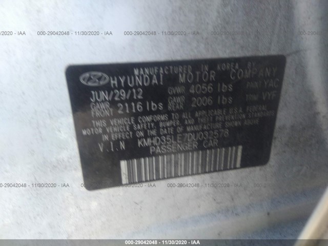 Photo 8 VIN: KMHD35LE7DU032578 - HYUNDAI ELANTRA GT 