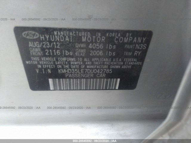 Photo 8 VIN: KMHD35LE7DU042785 - HYUNDAI ELANTRA GT 