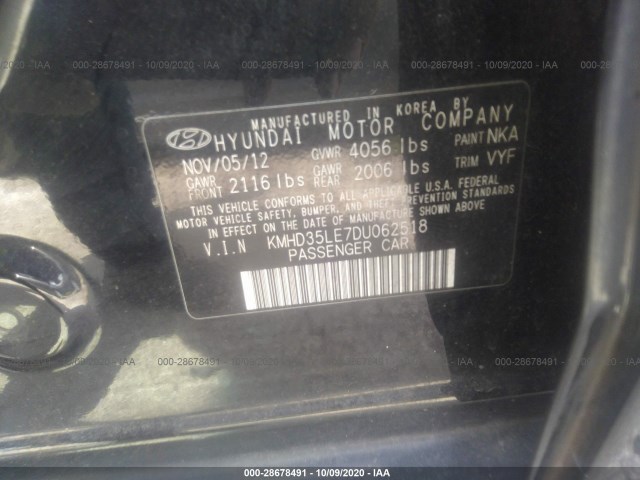 Photo 8 VIN: KMHD35LE7DU062518 - HYUNDAI ELANTRA GT 