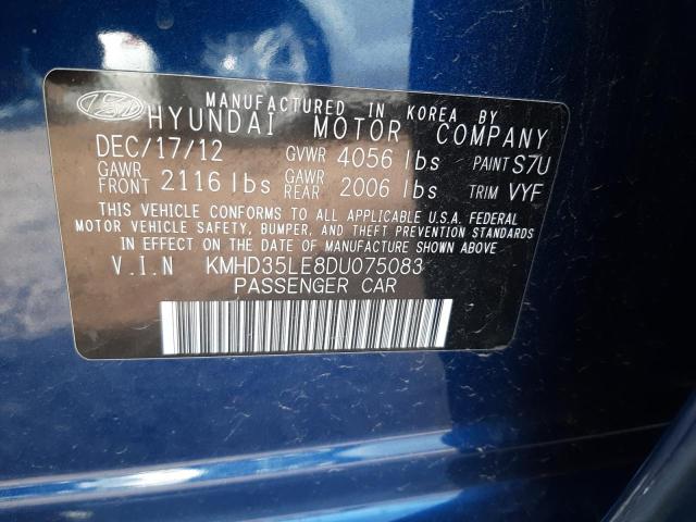 Photo 11 VIN: KMHD35LE8DU075083 - HYUNDAI ELANTRA GT 