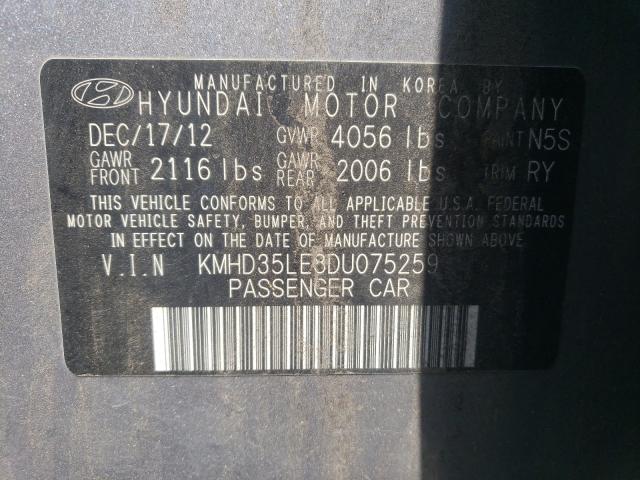 Photo 9 VIN: KMHD35LE8DU075259 - HYUNDAI ELANTRA GT 