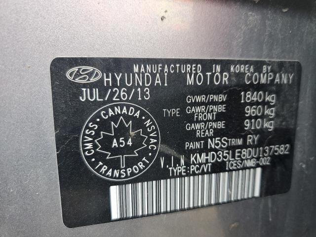 Photo 12 VIN: KMHD35LE8DU137582 - HYUNDAI ELANTRA GT 