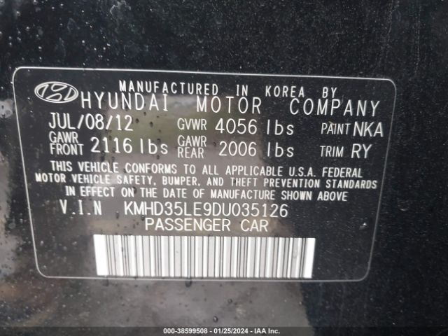 Photo 8 VIN: KMHD35LE9DU035126 - HYUNDAI ELANTRA GT 