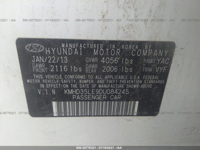 Photo 8 VIN: KMHD35LE9DU084245 - HYUNDAI ELANTRA GT 