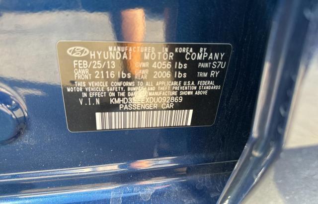 Photo 9 VIN: KMHD35LEXDU092869 - HYUNDAI ELANTRA 