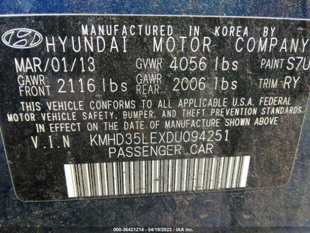 Photo 8 VIN: KMHD35LEXDU094251 - HYUNDAI ELANTRA GT 