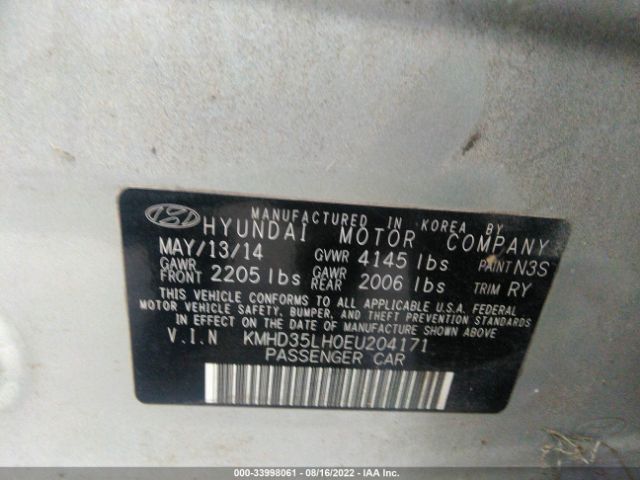 Photo 8 VIN: KMHD35LH0EU204171 - HYUNDAI ELANTRA GT 