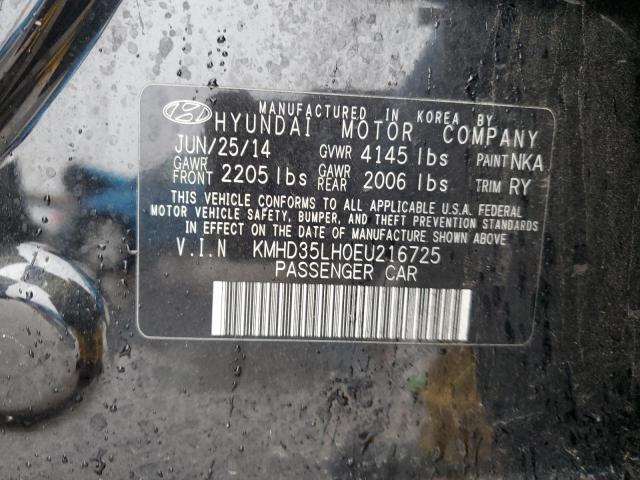 Photo 12 VIN: KMHD35LH0EU216725 - HYUNDAI ELANTRA 