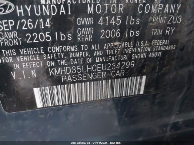 Photo 8 VIN: KMHD35LH0EU234299 - HYUNDAI ELANTRA GT 