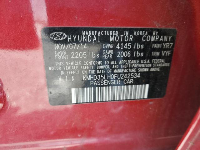 Photo 11 VIN: KMHD35LH0FU242534 - HYUNDAI ELANTRA 