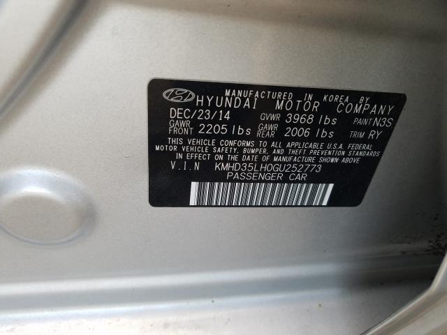 Photo 9 VIN: KMHD35LH0GU252773 - HYUNDAI ELANTRA 