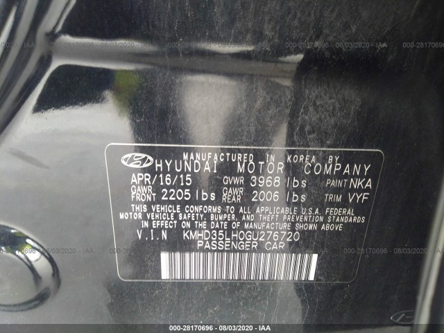 Photo 8 VIN: KMHD35LH0GU276720 - HYUNDAI ELANTRA GT 