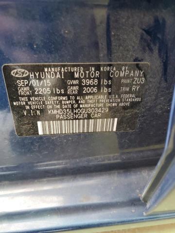 Photo 12 VIN: KMHD35LH0GU303429 - HYUNDAI ELANTRA 