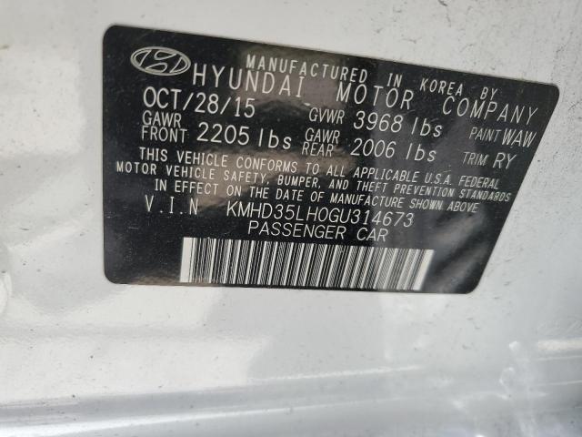 Photo 12 VIN: KMHD35LH0GU314673 - HYUNDAI ELANTRA 