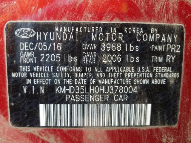 Photo 9 VIN: KMHD35LH0HU378004 - HYUNDAI ELANTRA GT 