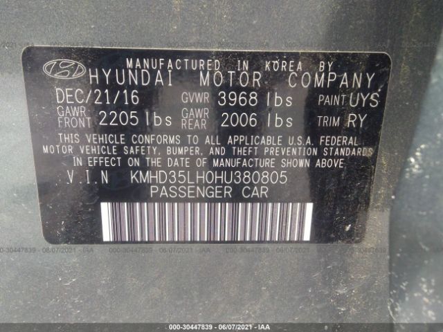 Photo 8 VIN: KMHD35LH0HU380805 - HYUNDAI ELANTRA GT 