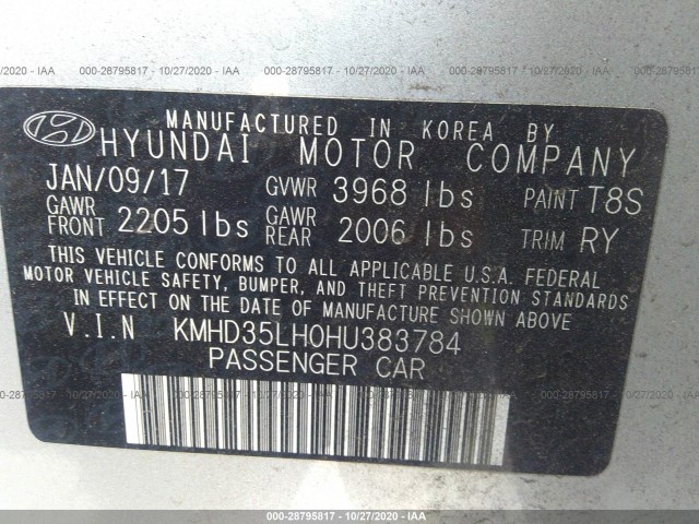 Photo 8 VIN: KMHD35LH0HU383784 - HYUNDAI ELANTRA GT 