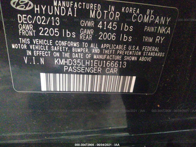 Photo 8 VIN: KMHD35LH1EU166613 - HYUNDAI ELANTRA GT 