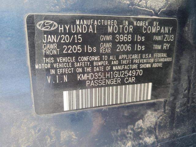 Photo 11 VIN: KMHD35LH1GU254970 - HYUNDAI ELANTRA 