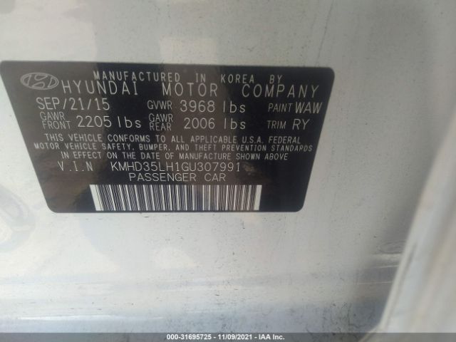 Photo 8 VIN: KMHD35LH1GU307991 - HYUNDAI ELANTRA GT 