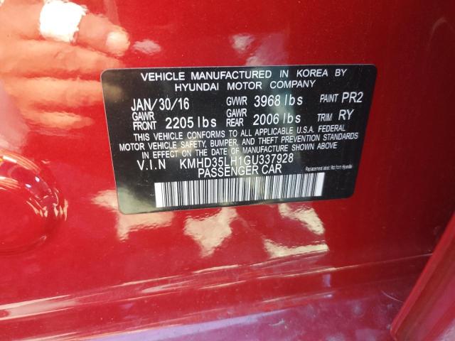 Photo 11 VIN: KMHD35LH1GU337928 - HYUNDAI ELANTRA GT 