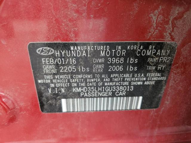 Photo 11 VIN: KMHD35LH1GU338013 - HYUNDAI ELANTRA 