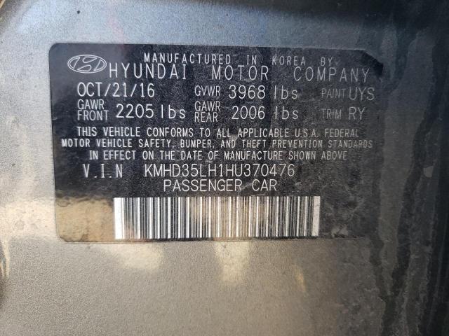 Photo 12 VIN: KMHD35LH1HU370476 - HYUNDAI ELANTRA 