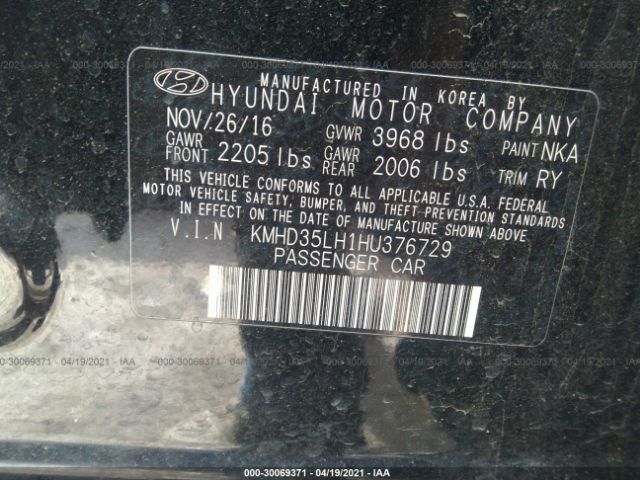 Photo 8 VIN: KMHD35LH1HU376729 - HYUNDAI ELANTRA GT 