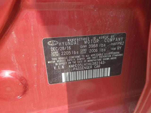 Photo 11 VIN: KMHD35LH1HU382143 - HYUNDAI ELANTRA 