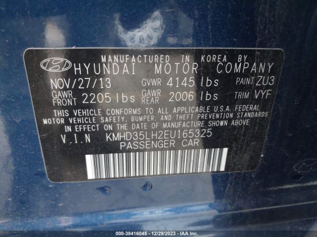 Photo 8 VIN: KMHD35LH2EU165325 - HYUNDAI ELANTRA GT 