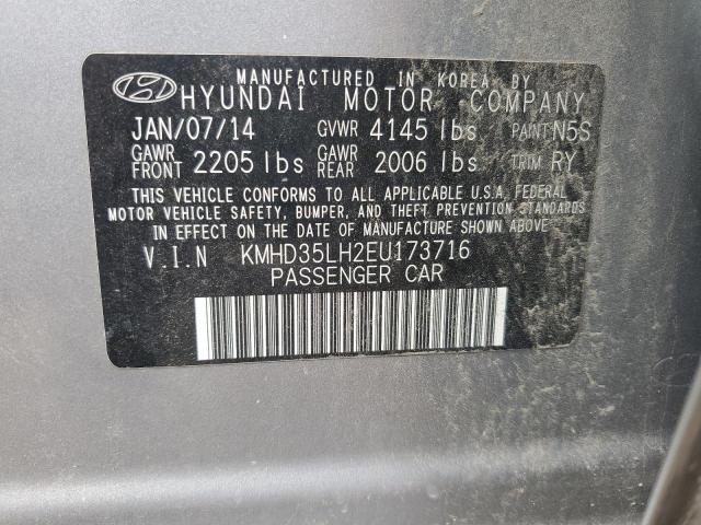 Photo 12 VIN: KMHD35LH2EU173716 - HYUNDAI ELANTRA 