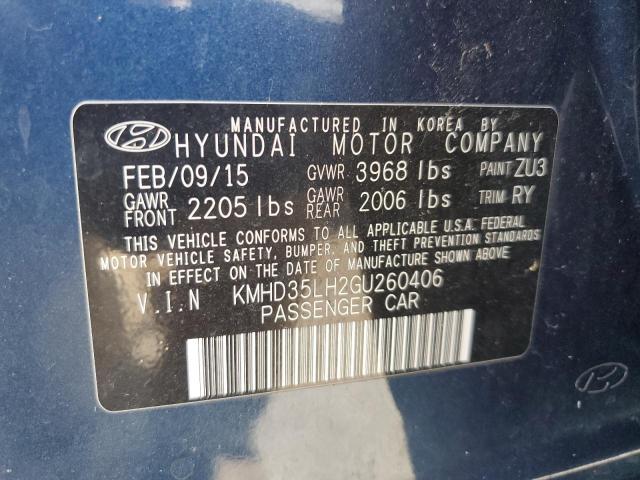 Photo 11 VIN: KMHD35LH2GU260406 - HYUNDAI ELANTRA 