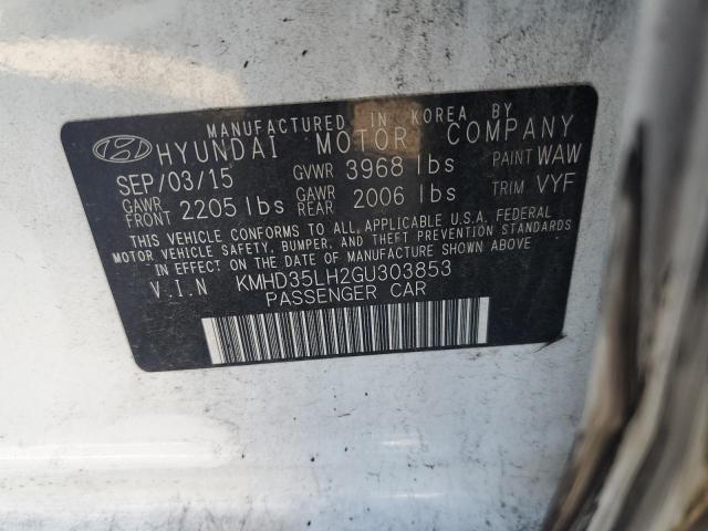 Photo 11 VIN: KMHD35LH2GU303853 - HYUNDAI ELANTRA 