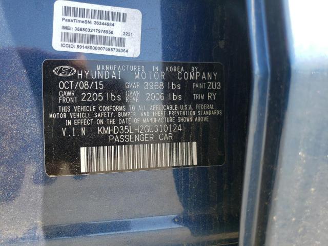 Photo 11 VIN: KMHD35LH2GU310124 - HYUNDAI ELANTRA 