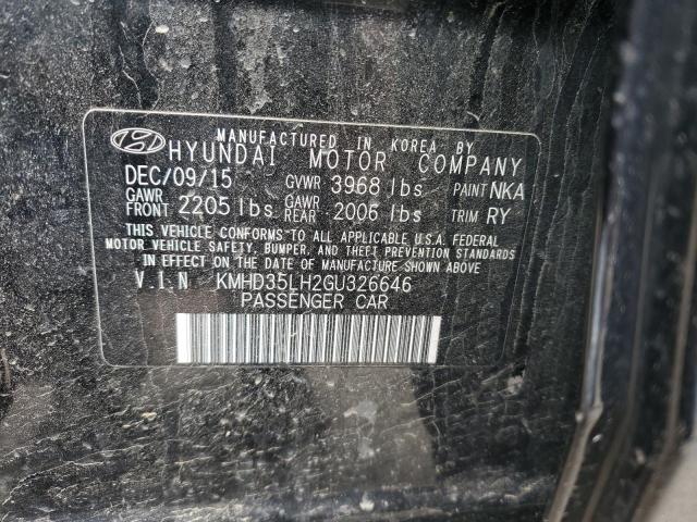 Photo 11 VIN: KMHD35LH2GU326646 - HYUNDAI ELANTRA 