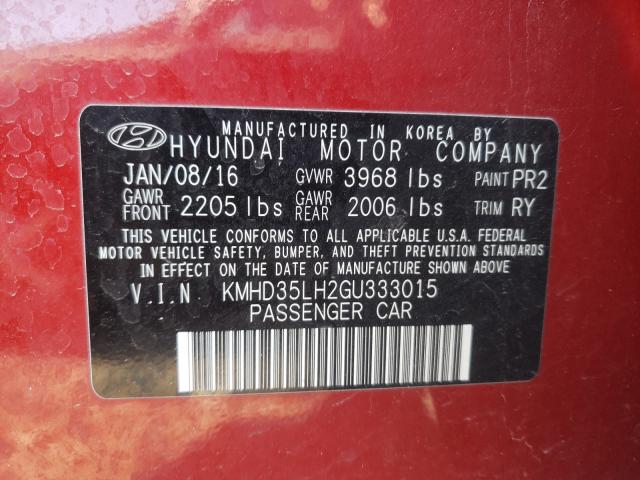 Photo 9 VIN: KMHD35LH2GU333015 - HYUNDAI ELANTRA GT 