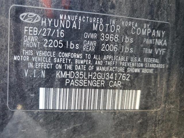 Photo 12 VIN: KMHD35LH2GU341762 - HYUNDAI ELANTRA 