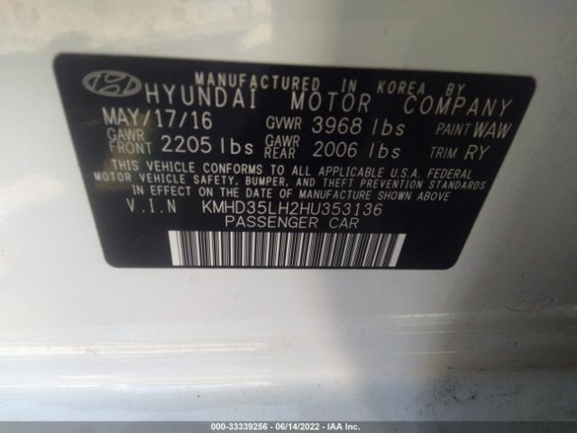 Photo 8 VIN: KMHD35LH2HU353136 - HYUNDAI ELANTRA GT 