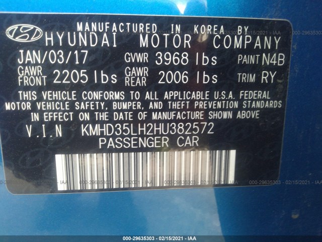 Photo 8 VIN: KMHD35LH2HU382572 - HYUNDAI ELANTRA GT 