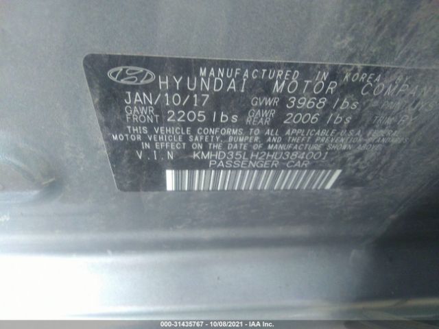 Photo 8 VIN: KMHD35LH2HU384001 - HYUNDAI ELANTRA GT 