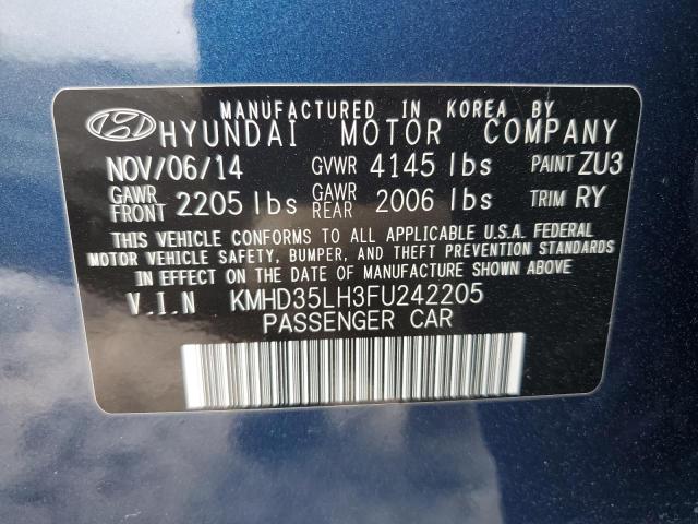 Photo 11 VIN: KMHD35LH3FU242205 - HYUNDAI ELANTRA 