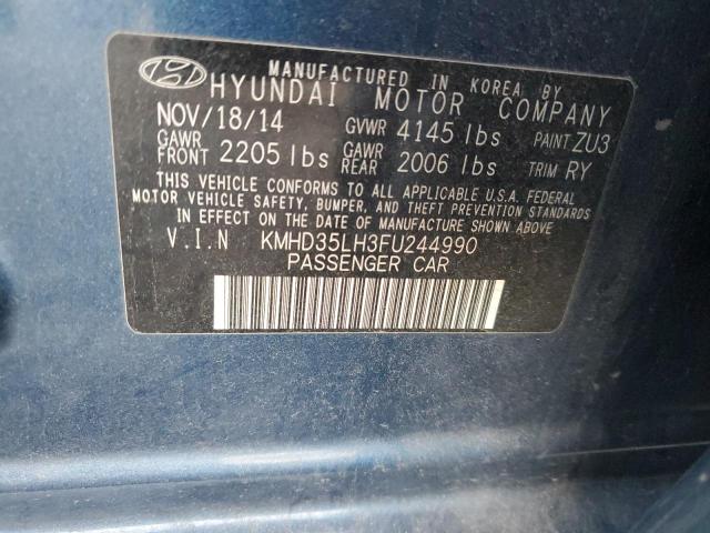 Photo 11 VIN: KMHD35LH3FU244990 - HYUNDAI ELANTRA 