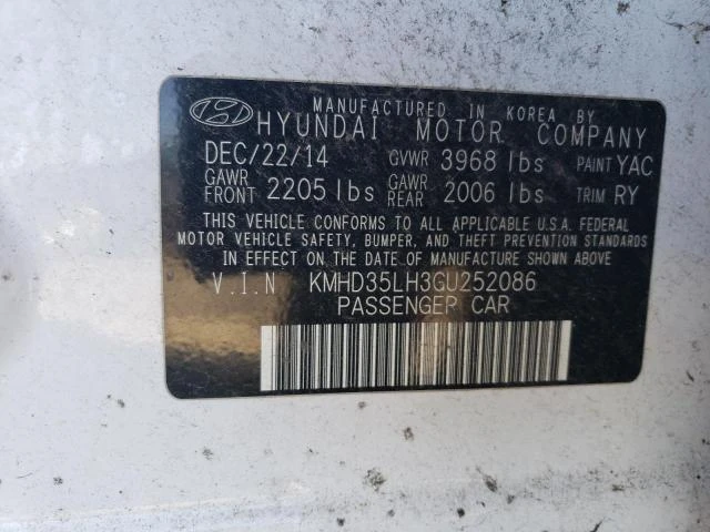 Photo 11 VIN: KMHD35LH3GU252086 - HYUNDAI ELANTRA GT 