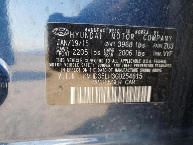 Photo 12 VIN: KMHD35LH3GU254615 - HYUNDAI ELANTRA GT 