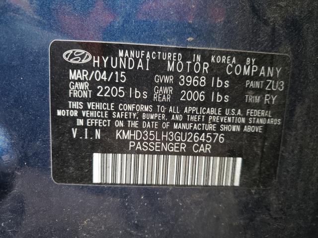 Photo 9 VIN: KMHD35LH3GU264576 - HYUNDAI ELANTRA GT 