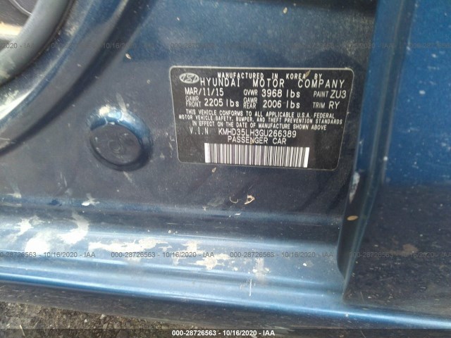 Photo 8 VIN: KMHD35LH3GU266389 - HYUNDAI ELANTRA GT 